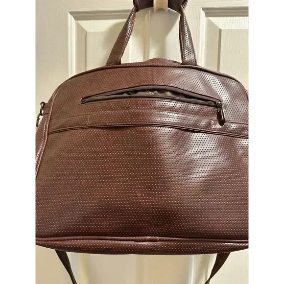 THE‎ CLOWNFISH Brown leather Laptop Messenger Bag Shoulder Hand Bag. - Picture 7 of 8